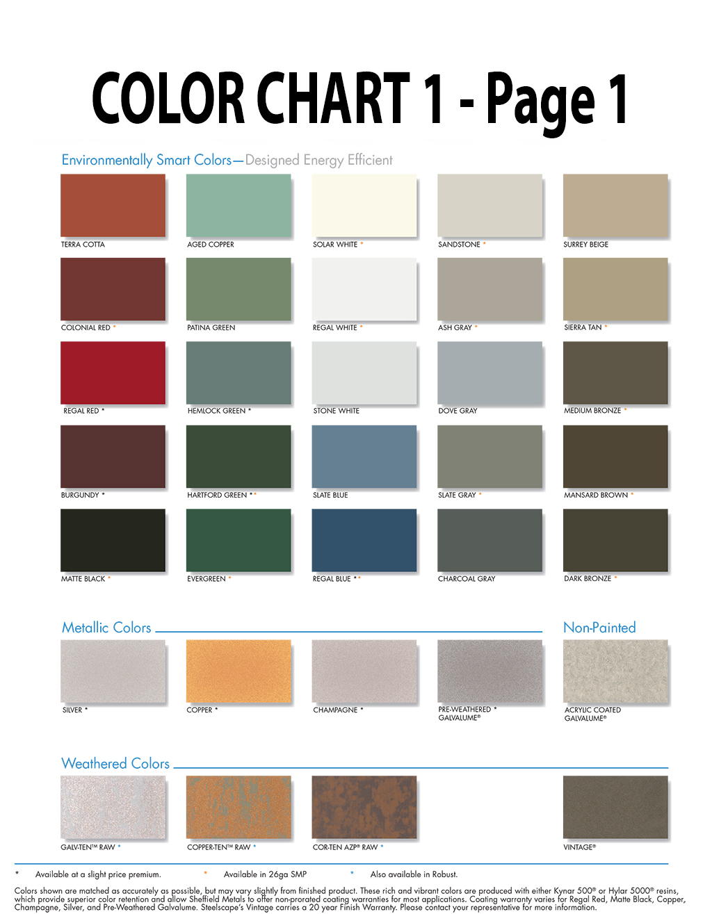 Calebs Roofing - Metal Roofing Colors - Commercial Roofing